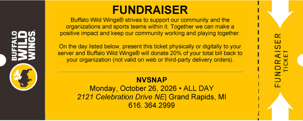 Buffalo Wild Wings Fundraiser Night flyer